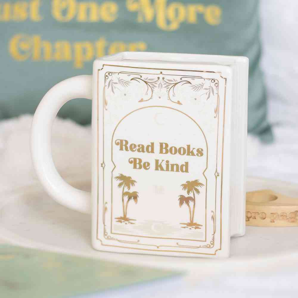 Something Different - Read Books Be Kind White Book Shaped Tasse - Multicolore